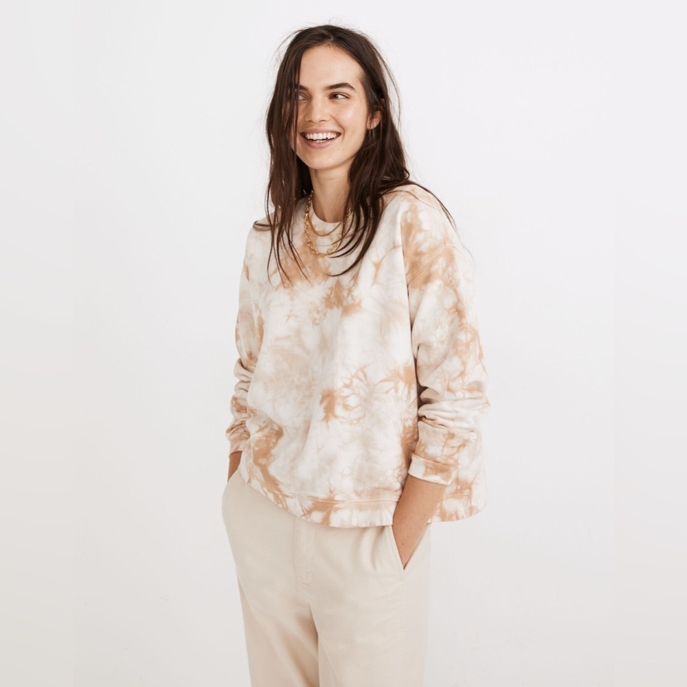 Madewell Tie-Dye (Re)sourced Cotton Swing Sweatshirt in Earthen Sand